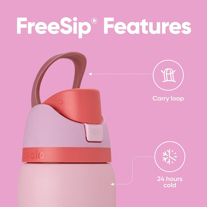 Owala FreeSip Insulated Stainless Steel Water Bottle with Straw, BPA-Free Sports Water Bottle, Great for Travel, 32 Oz, Denim