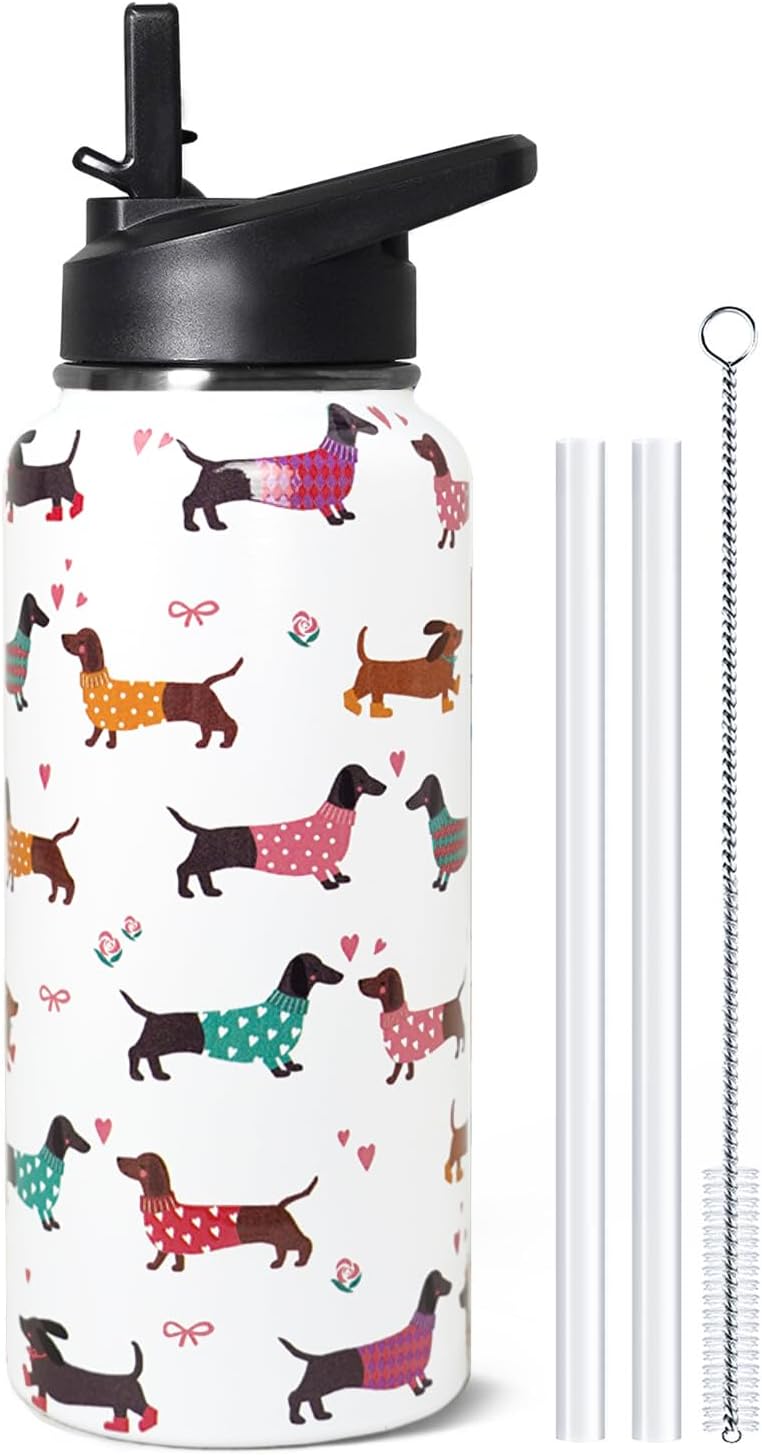 32 oz Pickleball Insulated Water Bottle with Straw - Pickleball Gym Hiking Sports Coffee Mug | Perfect Pickleball Gifts for Women, Pickleball Decor Accessories