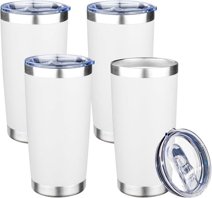 20oz Tumbler with Lid Double Wall Vacuum Insulated Travel Coffee Mug Stainless Steel Thermal Cup Powder Coated Sturdy Coffee Tumbler for Hot and Cold Beverage (Baby blue,1)