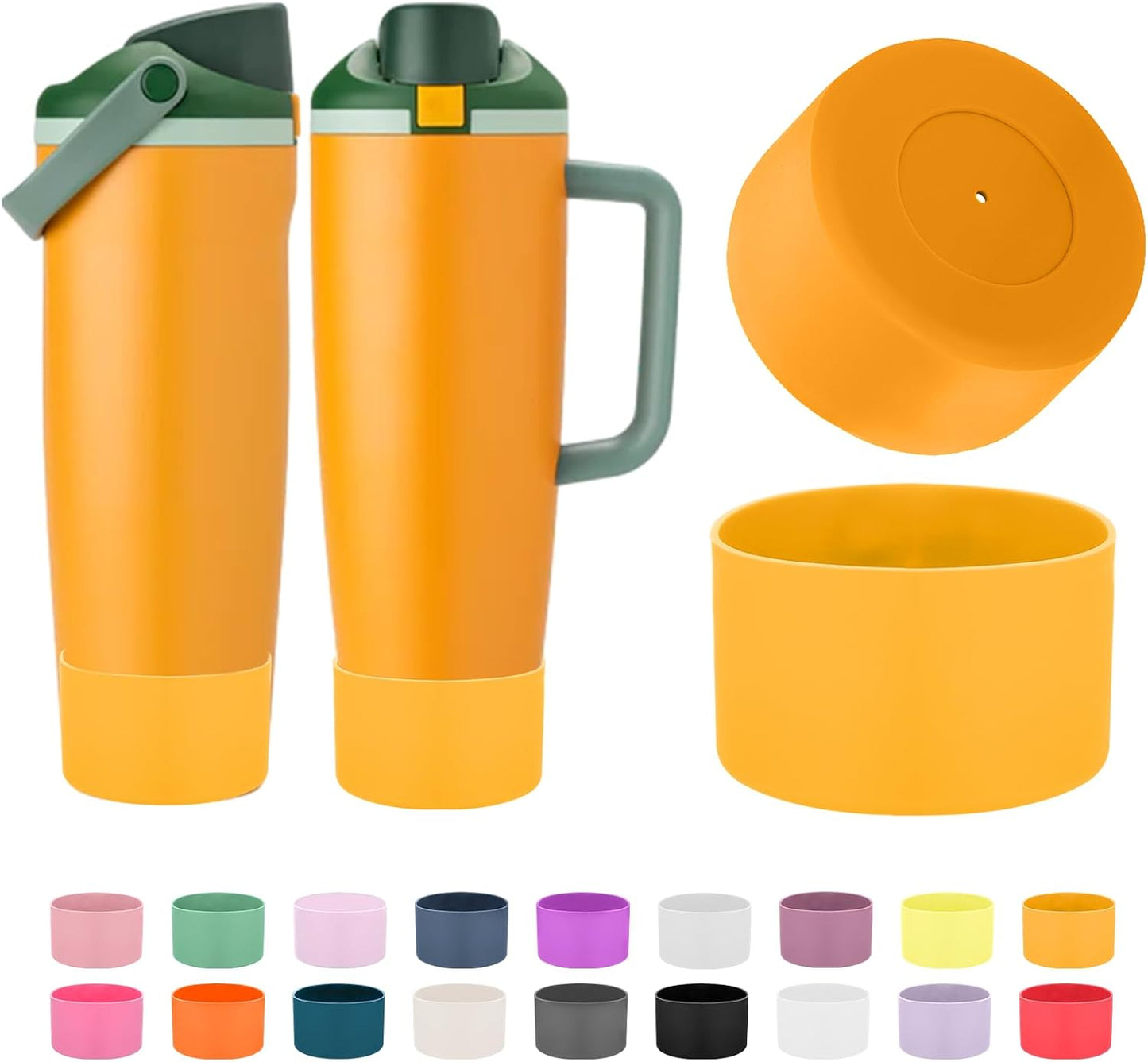 Mity rain 2PCS Protective Silicone Boots for Owala 30oz & 40oz FreeSip Sway Bottles & Tumblers - Accessories for owala, Enhances Stability & Prevents Scratches(Black Cherry)
