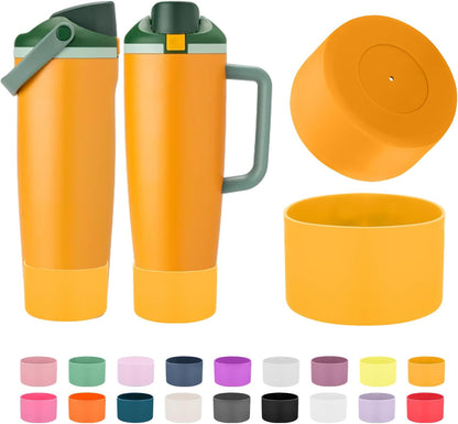 Mity rain 2PCS Protective Silicone Boots for Owala 30oz & 40oz FreeSip Sway Bottles & Tumblers - Accessories for owala, Enhances Stability & Prevents Scratches(Black Cherry)