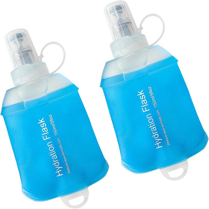 WILDREEDS 500ml Soft Flask, TPU Collapsible Soft Water Bottle for Hydration Pack, Running Vest, Folding Water Bottle for Hiking Cycling Climbing-1Pcs, White