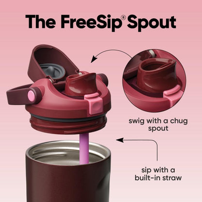 Owala FreeSip Sway Insulated Stainless Steel Water Bottle with Two-Way Spout, Built-In Straw and Bucket Handle, Made for Travel, School, and Sports, 30oz, BPA Free, Leak Proof, Daybreak