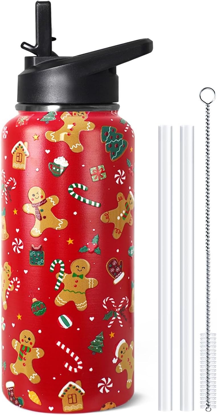 32 oz Pickleball Insulated Water Bottle with Straw - Pickleball Gym Hiking Sports Coffee Mug | Perfect Pickleball Gifts for Women, Pickleball Decor Accessories