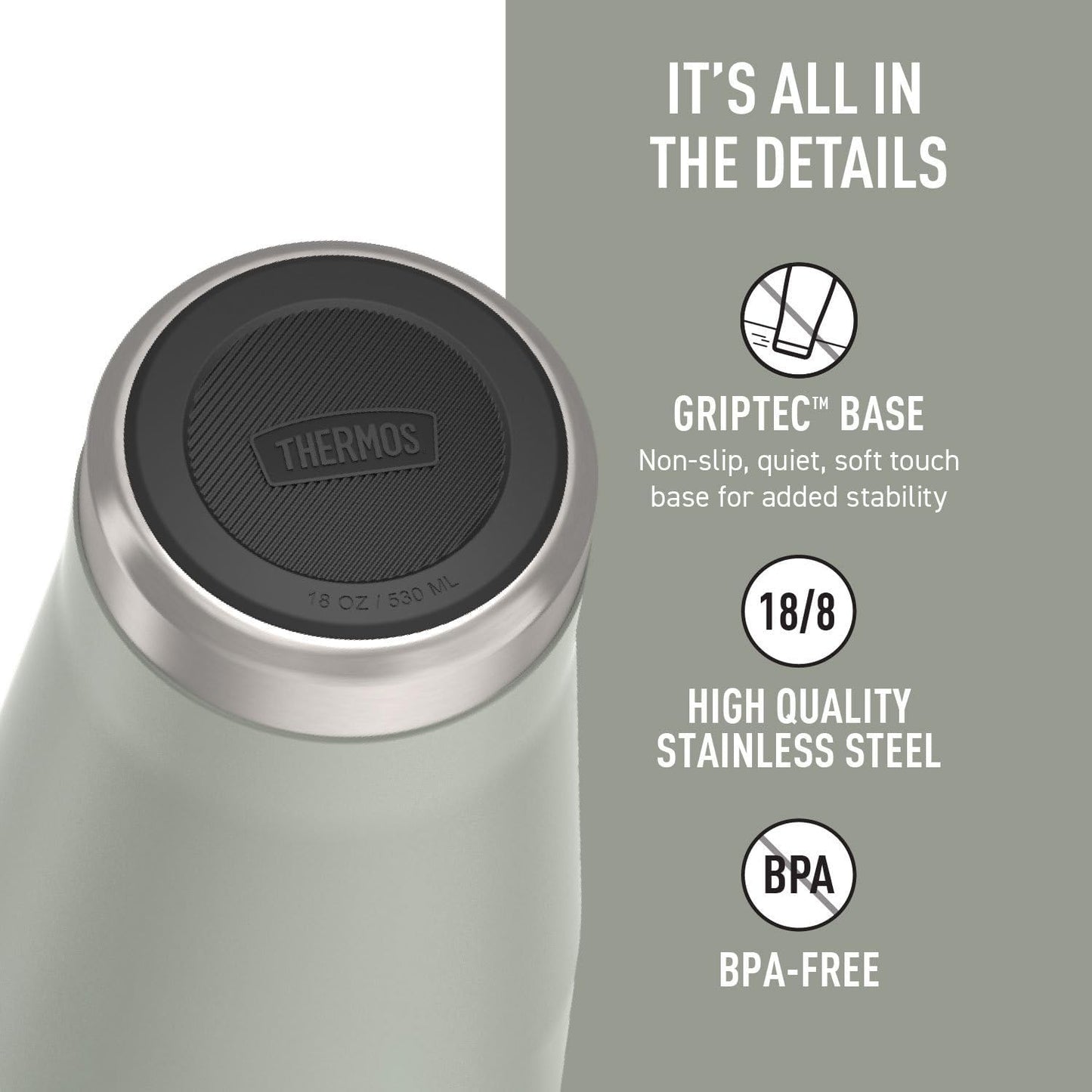 THERMOS ICON SERIES, Stainless Steel Tumbler with Slide Lock, 18 Ounce, Mystic Navy