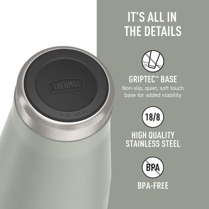 THERMOS ICON SERIES, Stainless Steel Tumbler with Slide Lock, 18 Ounce, Mystic Navy