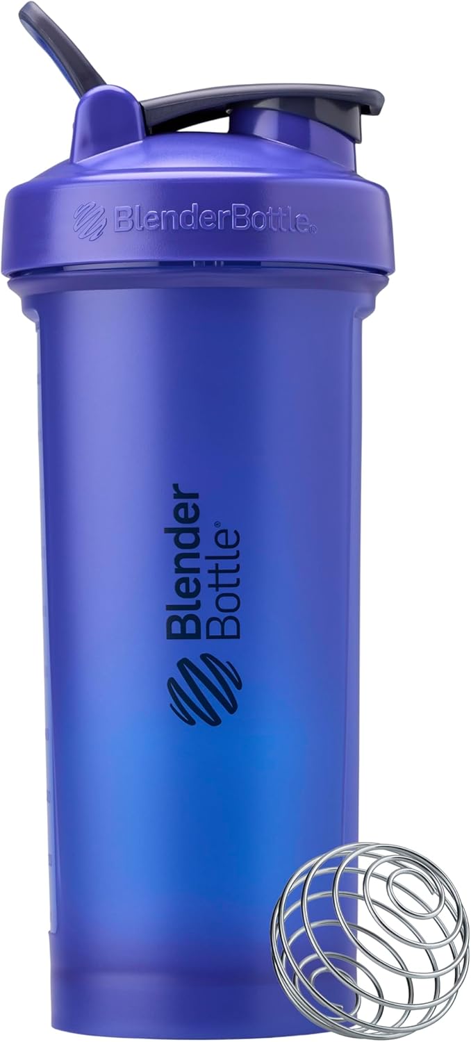BlenderBottle Classic V2 Shaker Bottle Perfect for Protein Shakes and Pre Workout, 20-Ounce, Clear/Black