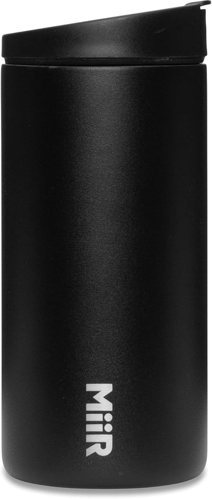 MiiR Flip Traveler 16oz - Double-Wall Vacuum Insulated with Flip Lid, BPA-Free Stainless Steel Construction, Insulated Tumbler for Hot or Cold Drinks