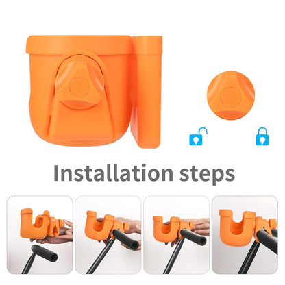Suranew Universal Stroller Cup Holder, Adjustable Drink Holder with Phone Holder for Baby Stroller, Wheelchair, Walker, Bike, Scooter, Gifts for Family Member.