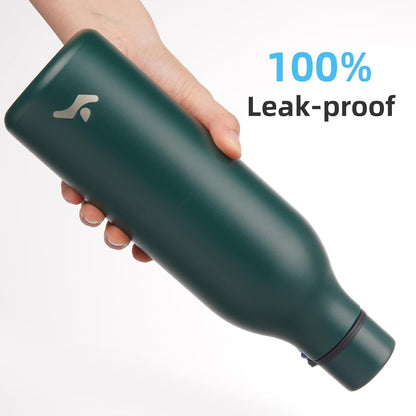 Konokyo Insulated Water Bottle with Strap,18 oz Double Wall Stainless Steel Vacuum Bottles Metal Water Flask,Macaron Green - Colors A