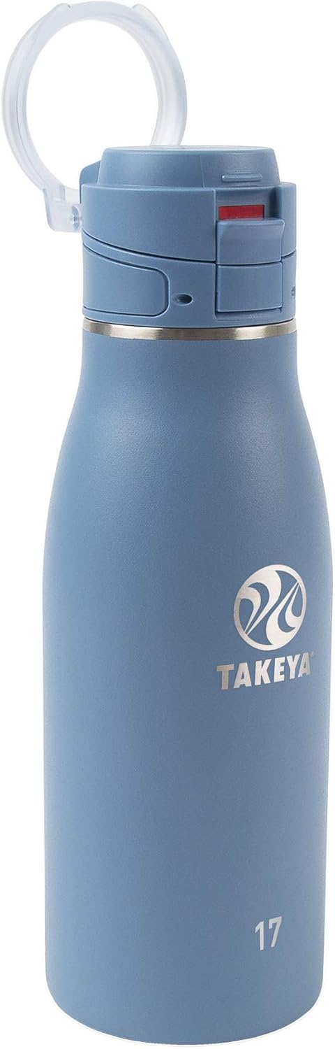 Takeya 17 oz Traveler Stainless Steel Insulated Travel Coffee Mug with Locking Leak Proof Lid, Premium Quality, BPA Free, Arctic