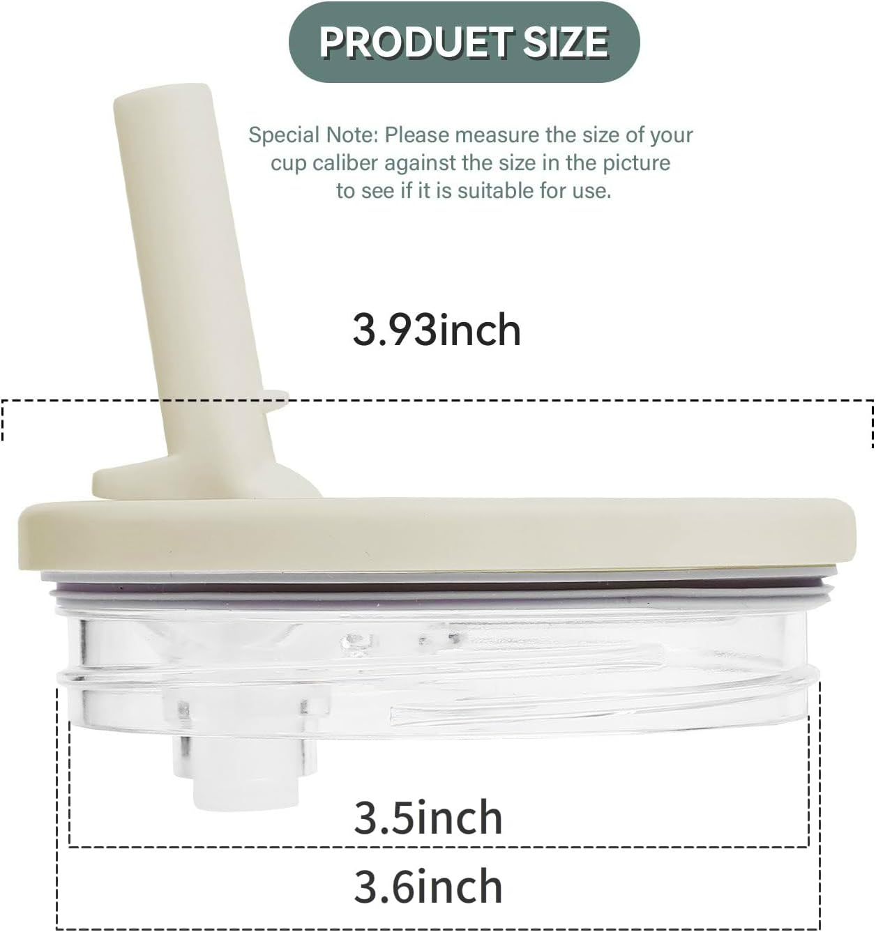 2-Pack Replacement Lids for Stanley Cup 40 oz Quencher with Straw, Spill Proof and Leak Resistant Tumbler Lids, BPA-Free Detachable Covers Compatible with Stanley H2.0, White + Black