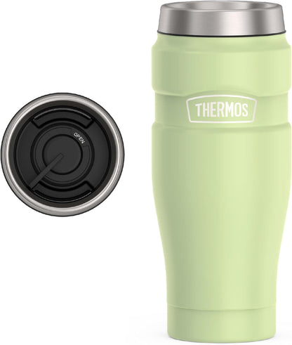THERMOS Stainless King Vacuum-Insulated Stainless Steel Tumbler - 16oz, Midnight Blue - Insulated Coffee Tumbler for Hot & Cold Drinks - Leak-Proof & Sweat-Proof for Commuting & Traveling