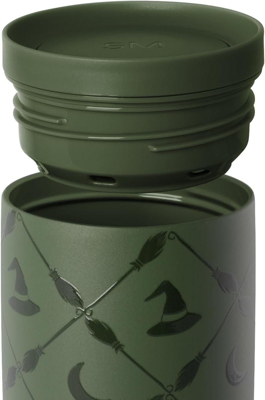 Simple Modern Halloween Signature Voyager | 16oz Travel Coffee Mug Tumbler with 360° Lid | Gifts for Women Men | Ceramic-Lined Insulated Stainless Steel Cold Brew Iced Coffee Cup | Spooky Mix