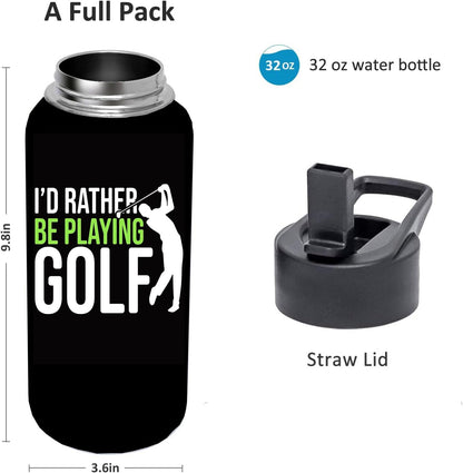 32oz Pickleball Water Bottle Insulated Vacuum Stainless Steel Tumbler Travel Mugs With Straw for Game Sport,Pickleball Accessories