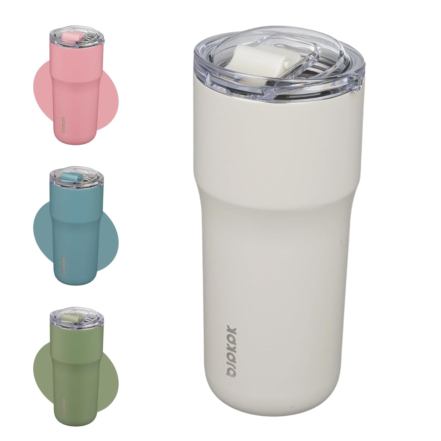 BJPKPK Insulated Tumbler,20oz Stainless Steel Tumbler with lid,Double Wall Travel Coffee Mug Thermal Cup,Keep Drinks Cold and Hot,Lavender