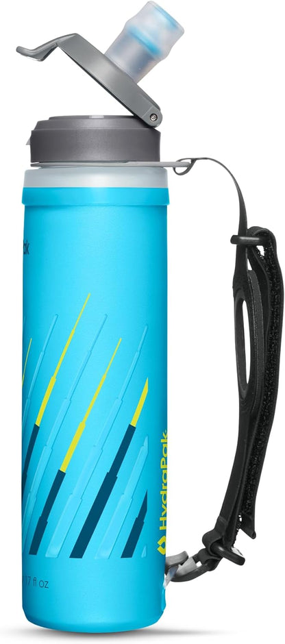 HydraPak SkyFlask Speed - Collapsible Handheld Running Water Bottle (350ml, 500ml, 500ml Insulated) - Adjustable Strap, Lightweight, Spill-Proof Cap | Collapsible