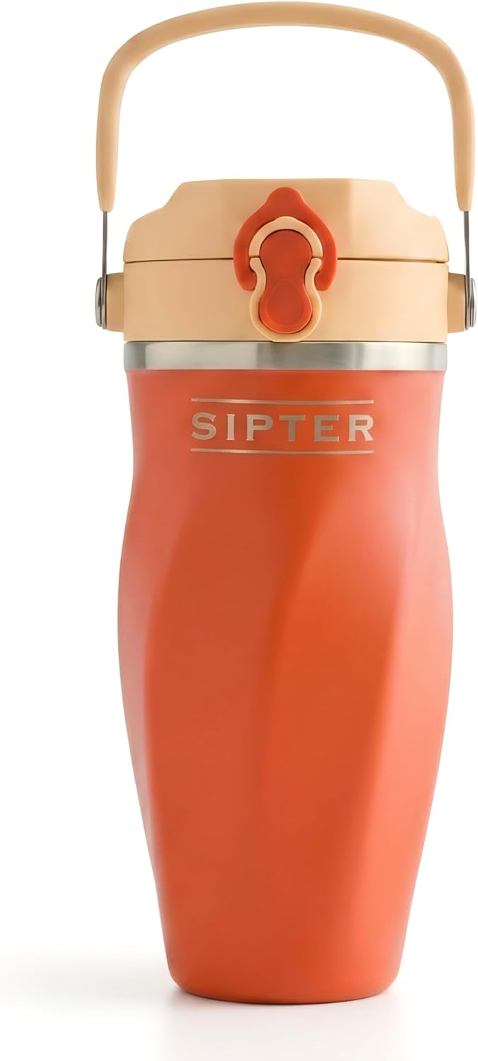 Earth Stone - 24oz Insulated Protein Shaker Bottle - Medical-Grade 316 Stainless Steel - Patent-Pending Clump-Free Design - Odor Proof & Leak-Proof Metal Blender Cup