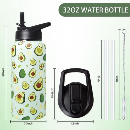 32 oz Pickleball Insulated Water Bottle with Straw - Pickleball Gym Hiking Sports Coffee Mug | Perfect Pickleball Gifts for Women, Pickleball Decor Accessories