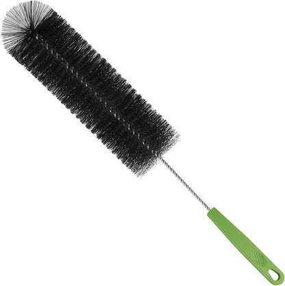 Long Bottle Brush, 17 in Bendable Cleaner Brushes for Cleaning Neck Beer Bottles, Wine, Baby Bottles, Water Bottles, Tumblers, Flask, Bird Feeder, Vase, Pipes and Brewing Supplies Black/1Pack