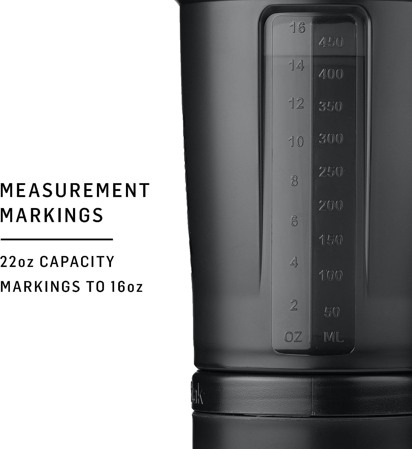 BlenderBottle Shaker Bottle with Pill Organizer and Storage for Protein Powder, Classic V2 ProStak System, 22-Ounce, Midnight Black