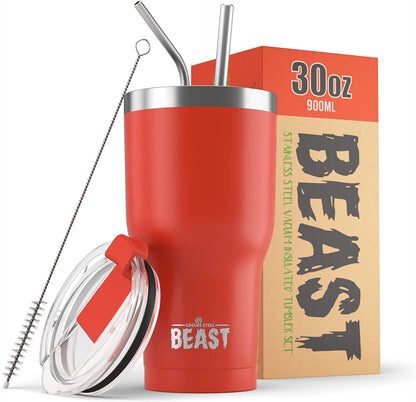 Beast 10 oz Tumbler Stainless Steel Vacuum Insulated Coffee Ice Cup Double Wall Travel Flask (Arctic White)