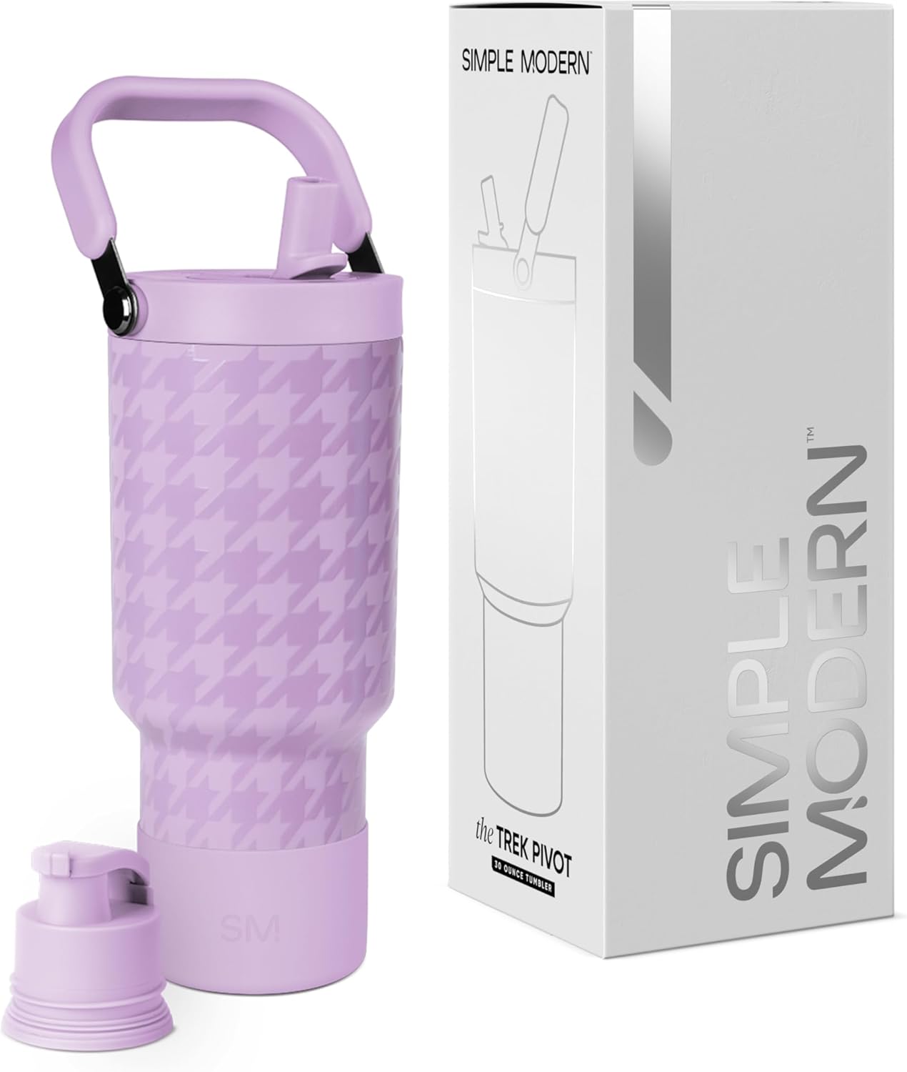 Simple Modern Trek Pivot | 40oz Flip Straw Tumbler with Handle | Water Bottle & Boot | Interchangeable Straw & Chug Lids | Insulated Stainless Steel Jug | Gym Sports Outdoors | Forest - Colors A
