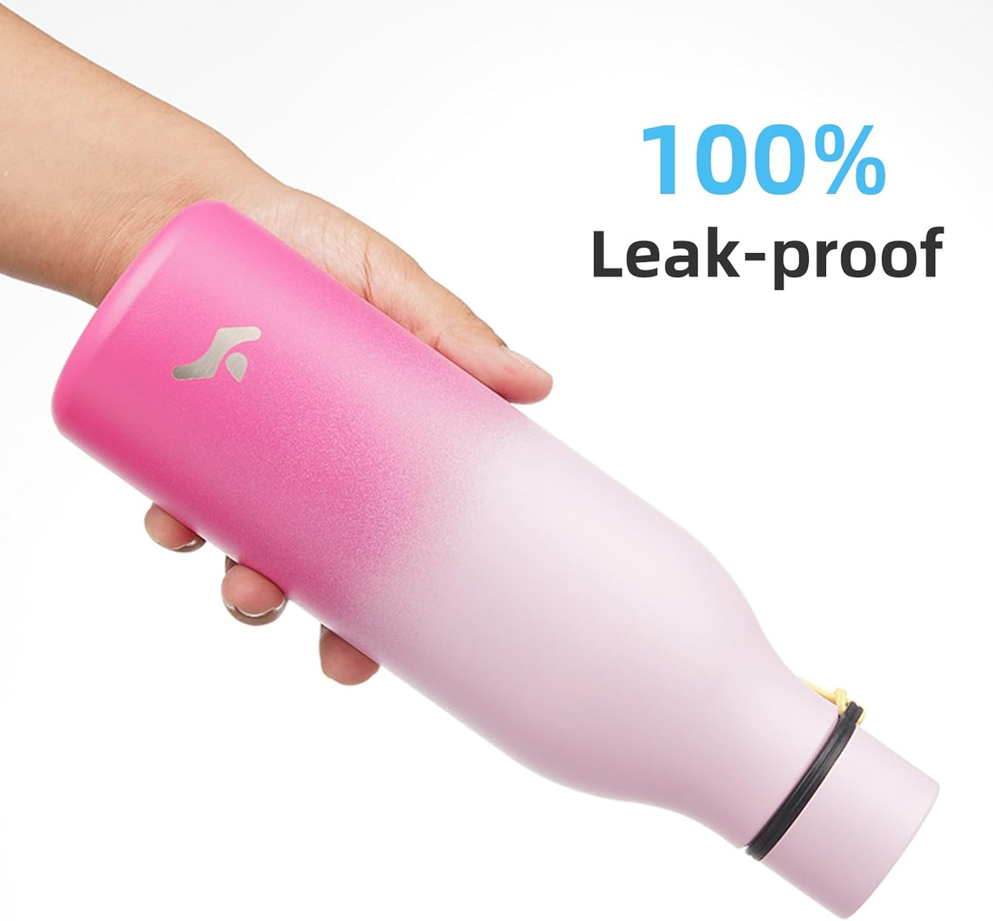 Konokyo Insulated Water Bottle with Strap,18 oz Double Wall Stainless Steel Vacuum Bottles Metal Water Flask,Macaron Green - Colors B