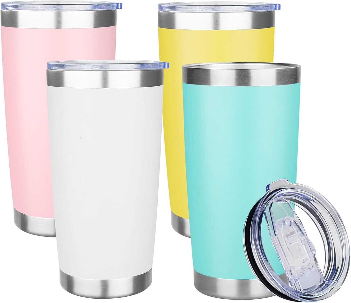 20oz Tumbler with Lid Stainless Steel Insulated Tumblers Travel Coffee Tumbler Bulk Double Wall Vacuum Insulated Water Cup Gifts for Christmas Women Men Her Him Home Office(Navy Blue, 1pack)