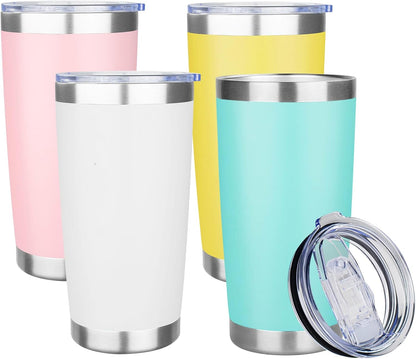 20oz Tumbler with Lid Stainless Steel Insulated Tumblers Travel Coffee Tumbler Bulk Double Wall Vacuum Insulated Water Cup Gifts for Christmas Women Men Her Him Home Office(Navy Blue, 1pack)