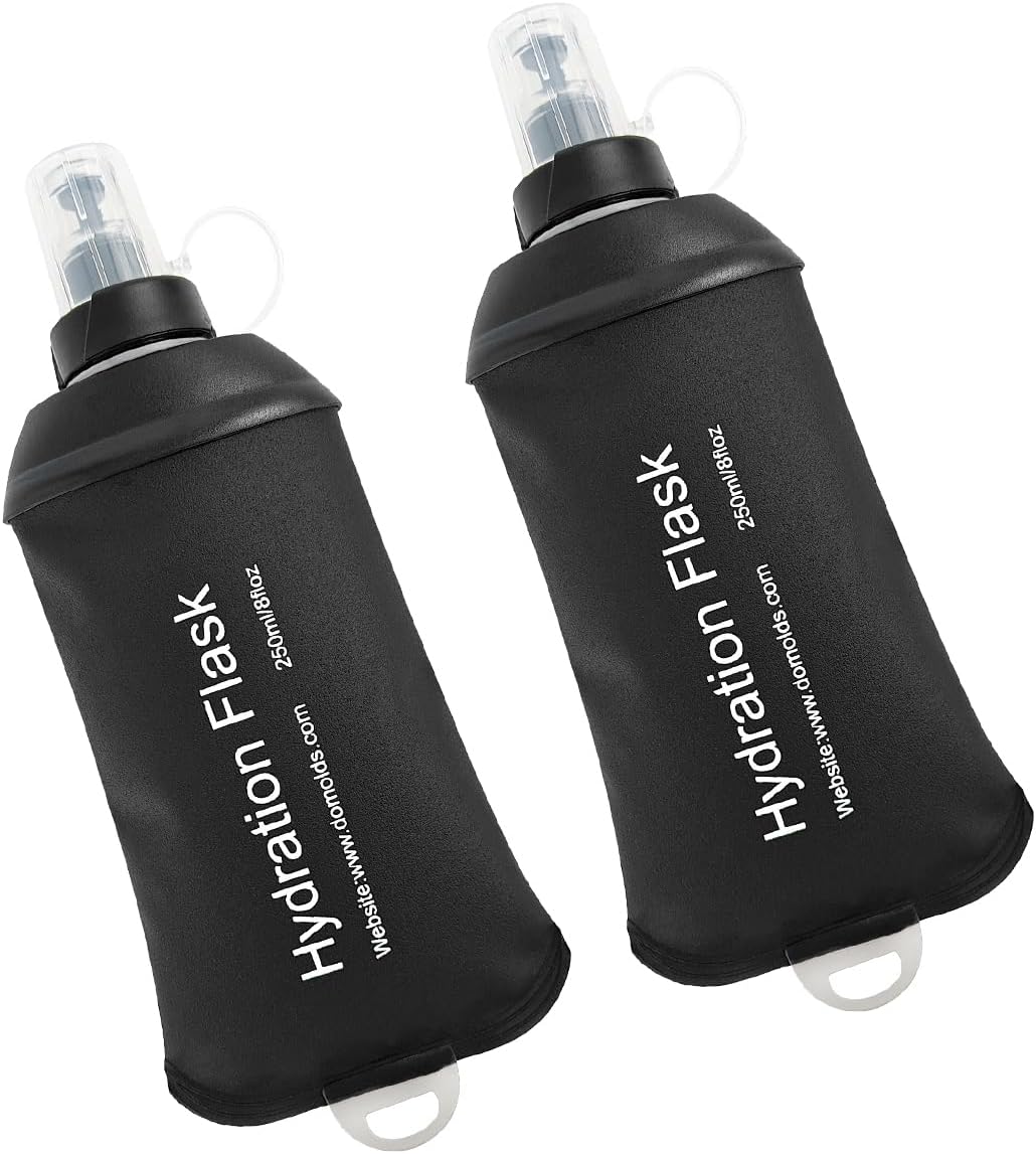 WILDREEDS 500ml Soft Flask, TPU Collapsible Soft Water Bottle for Hydration Pack, Running Vest, Folding Water Bottle for Hiking Cycling Climbing-1Pcs, White