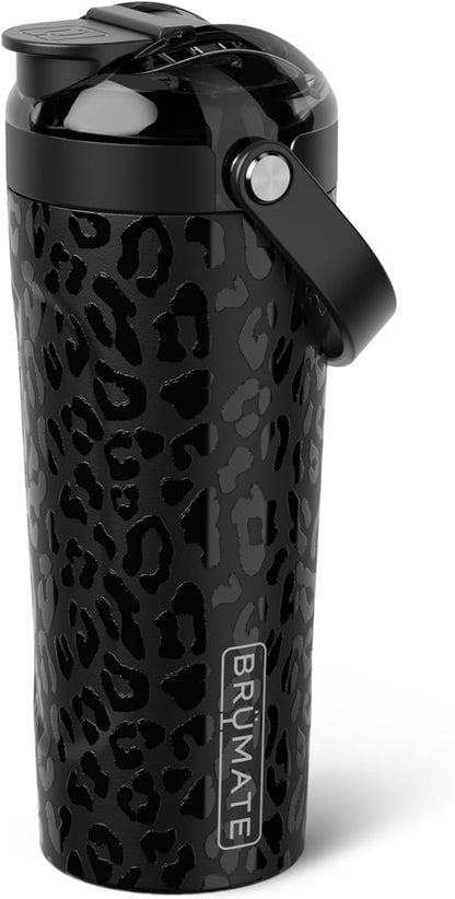 BrüMate MultiShaker Blender Shaker Bottle | 100% Leakproof Insulated Stainless Steel | Pre Workout and Protein Shaker Bottle for the Gym | 25oz (Dark Aura)