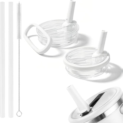 2 Pack 30 oz Flip Straw Leak Proof Lid for Stanley Quencher H2.0, Spill Proof Tumbler Lid Replacement, BPA Free Reusable No Spill Straw Lid for Stanley Accessories