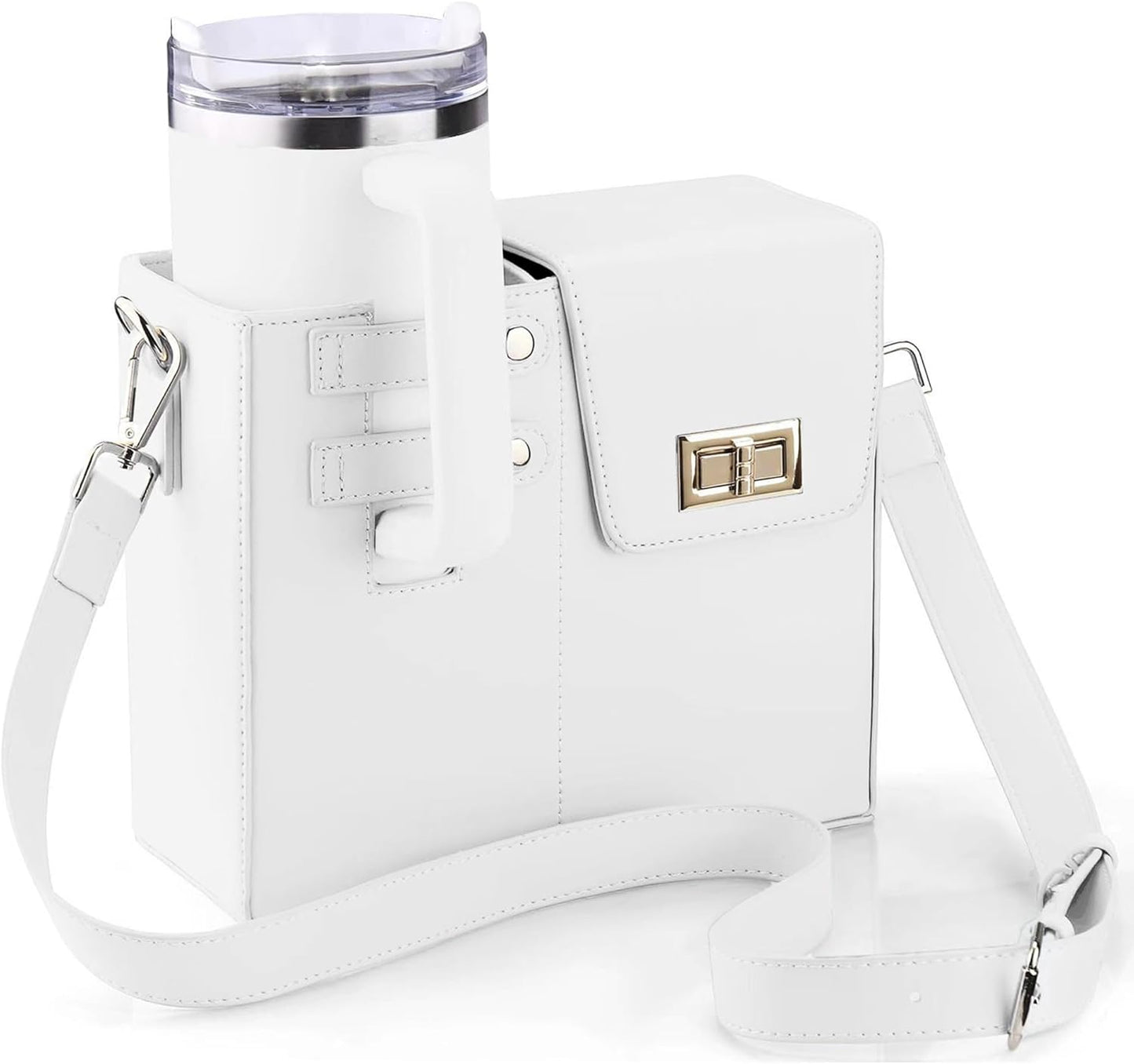 Stanley Purse Cup Holder for 40oz - Portable Crossbody Tumbler Bag with Strap, Water Bottle Carrier for Outdoor Travel