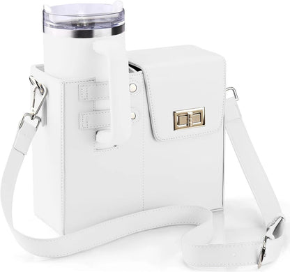 Stanley Purse Cup Holder for 40oz - Portable Crossbody Tumbler Bag with Strap, Water Bottle Carrier for Outdoor Travel