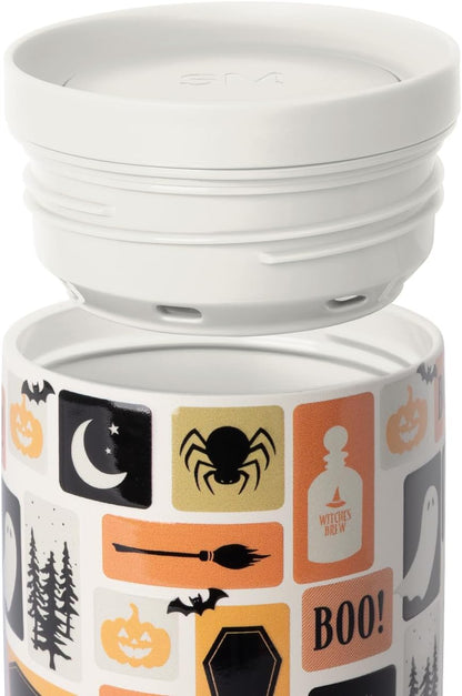 Simple Modern Halloween Signature Voyager | 16oz Travel Coffee Mug Tumbler with 360° Lid | Gifts for Women Men | Ceramic-Lined Insulated Stainless Steel Cold Brew Iced Coffee Cup | Spooky Mix