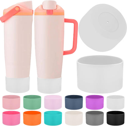 Mity rain 2PCS Protective Silicone Boots for Owala 30oz & 40oz FreeSip Sway Bottles & Tumblers - Accessories for owala, Enhances Stability & Prevents Scratches(Black Cherry)