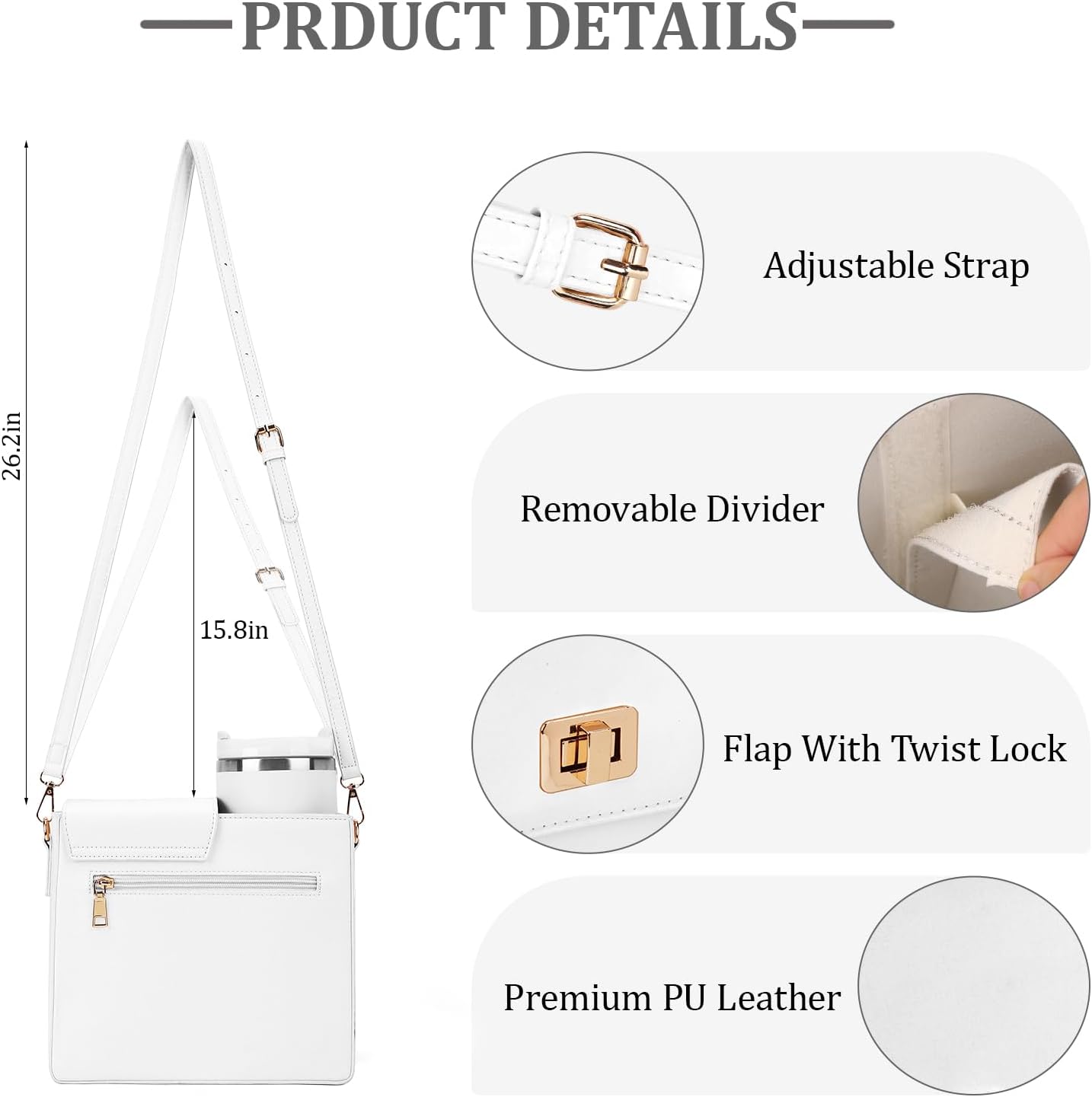 Stanley Purse Cup Holder Bag- Outdoor Portable Crossbody Bag for Stanley Cup Tumbler Purse