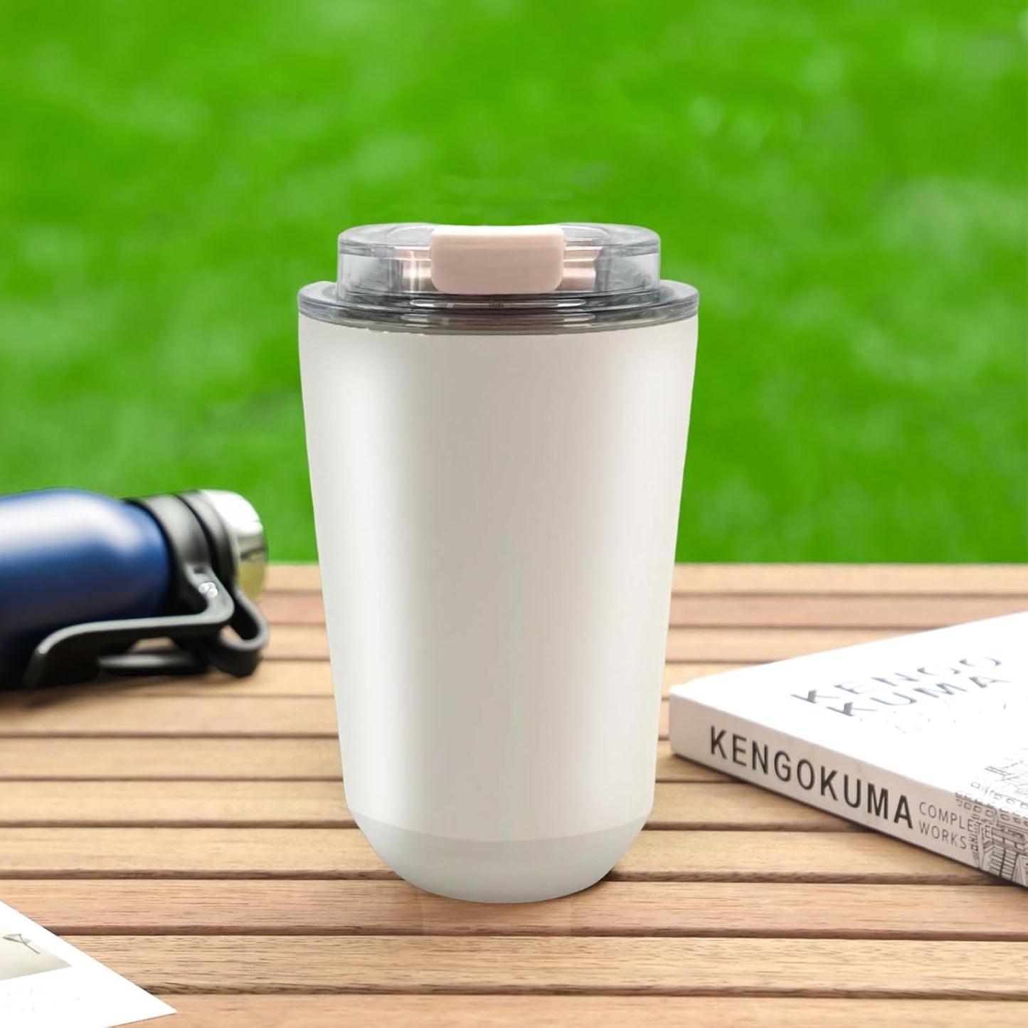 DEQIANG Travel Coffee Cup, Coffee Cup Travel with Lid, Insulated Coffee Mug for Hot & Cold Beverages, Great Gift Choice for Coffee Lovers, Office Workers, Hikers & Commuters (Black, 8.5 oz)