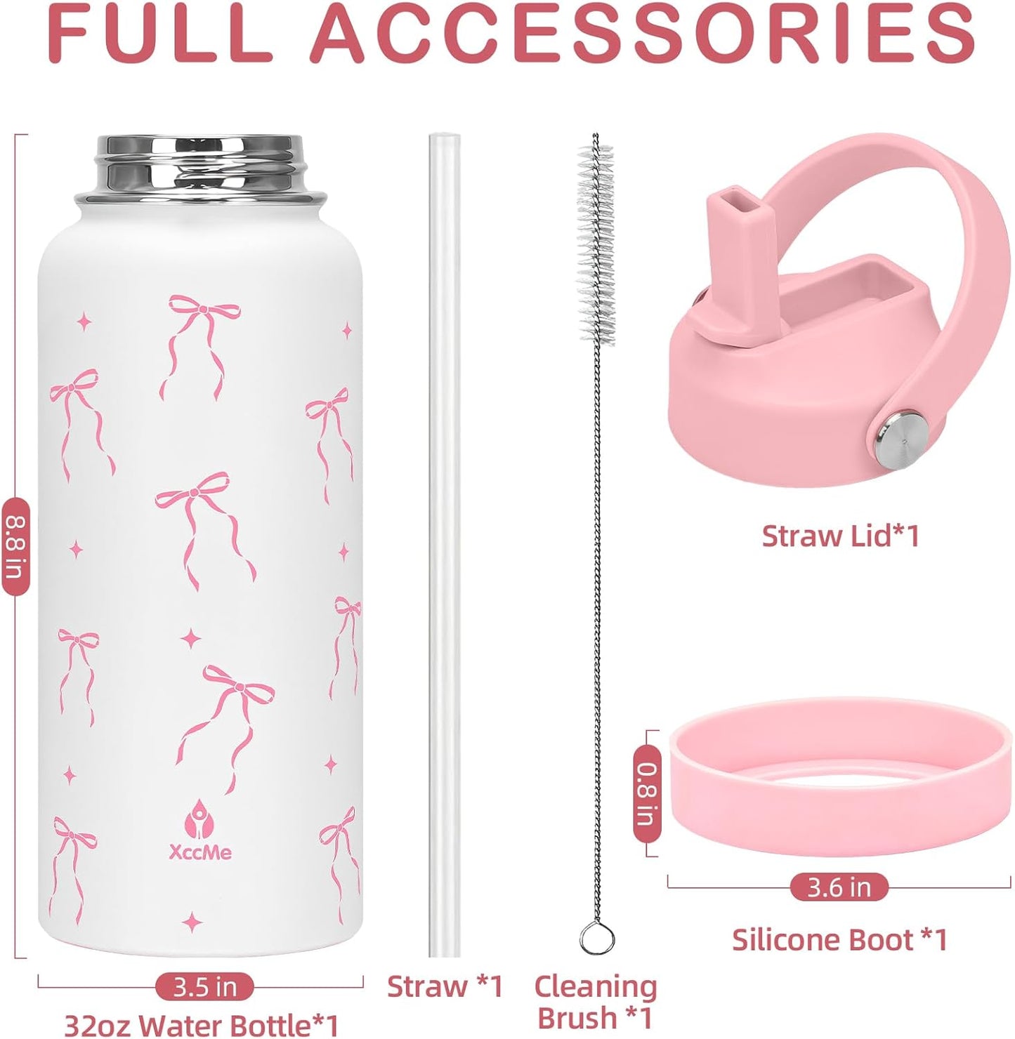 32oz Pickleball Insulated Water Bottle with Lid,Stainless Steel Water Bottl with Flip Straw and Handle,Gifts for Pickleball Players, Pickleball Lovers,Women Girls,Leak Proof Water Bottle