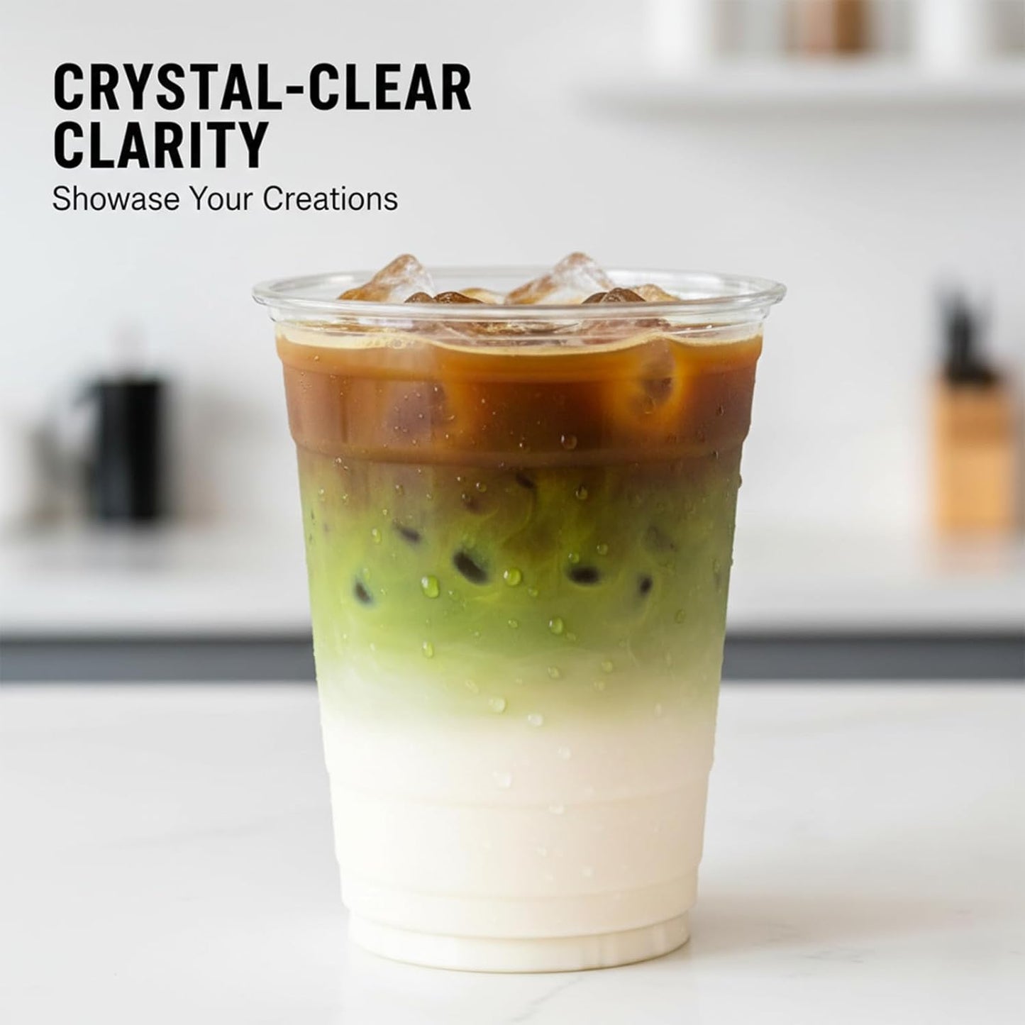 16 OZ Plastic Cups with Lids and Straws, 25 Clear Disposable Coffee Cups With Lids 16 OZ Disposable Cold Brew Cup for Parfait, Bubble Tea, Smoothies