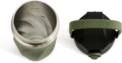 Earth Stone - 24oz Insulated Protein Shaker Bottle - Medical-Grade 316 Stainless Steel - Patent-Pending Clump-Free Design - Odor Proof & Leak-Proof Metal Blender Cup