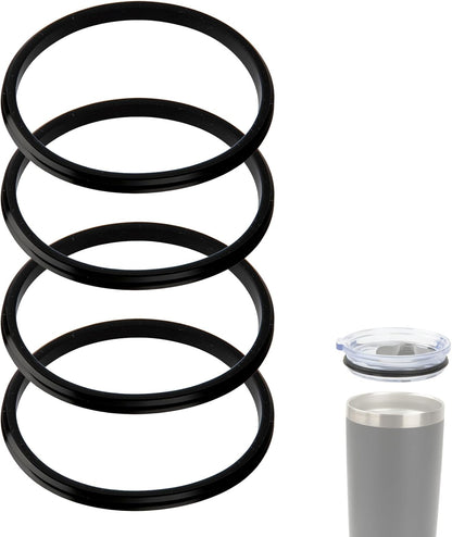 Replacement for Yeti Rubber Seal O-Ring Gasket, Leak-Proof Compatible with Yeti 20 oz Tumbler Lid, 10 oz Lowball and Mug, and 25 oz Straw Mug, 4 Pack Food-Grade Silicone