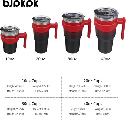 BJPKPK Tumbler With Handle And Straw Lid 40 oz Stainless Steel Insulated Coffee Tumbler Cups For Home, Office or Car,Turquoise