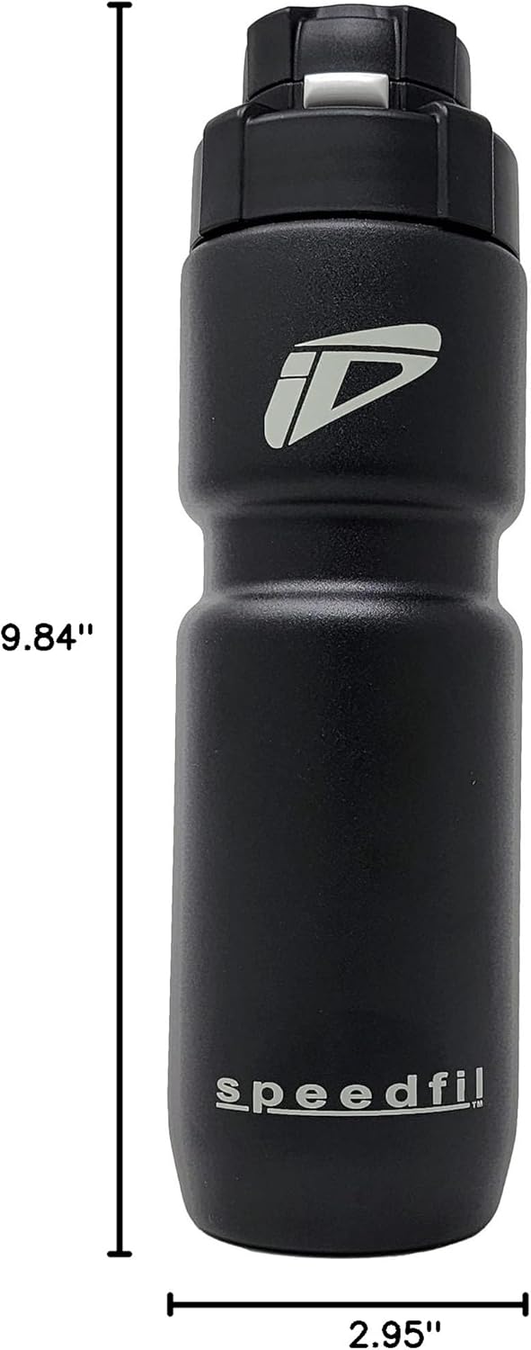 Speedfil Speedflask 21oz. Vacuum Insulated Stainless Steel Cycling Sports Water Bottle with NEW Bounce Back Lid 2.0 (Silver)