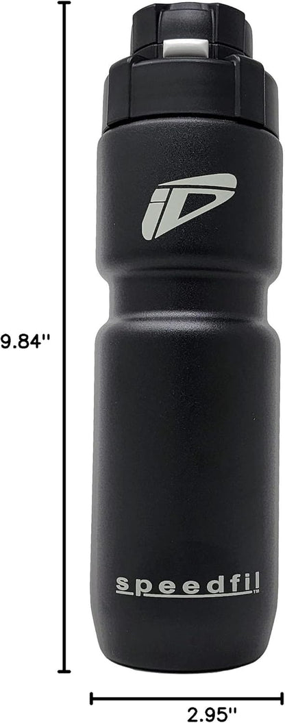 Speedfil Speedflask 21oz. Vacuum Insulated Stainless Steel Cycling Sports Water Bottle with NEW Bounce Back Lid 2.0 (Silver)