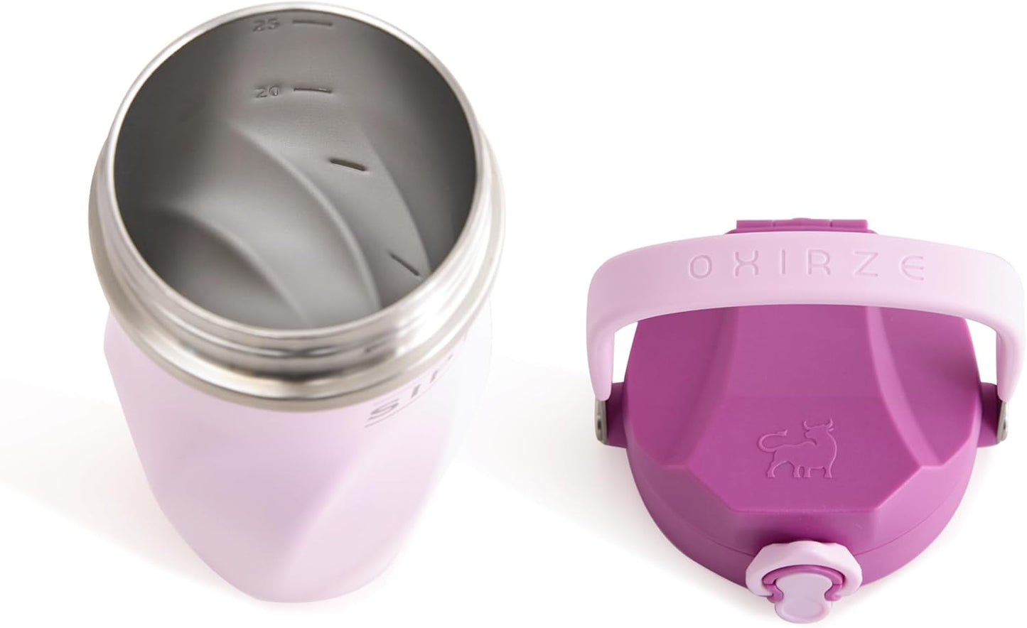 Earth Stone - 24oz Insulated Protein Shaker Bottle - Medical-Grade 316 Stainless Steel - Patent-Pending Clump-Free Design - Odor Proof & Leak-Proof Metal Blender Cup