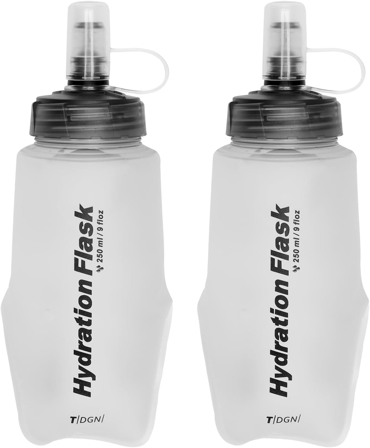 Azarxis TPU Soft Flask Collapsible Water Bottle Running Folding Gel Water Reservoir Handheld for Hydration Pack Hiking Cycling Climbing Jogging Marathon Trail Race
