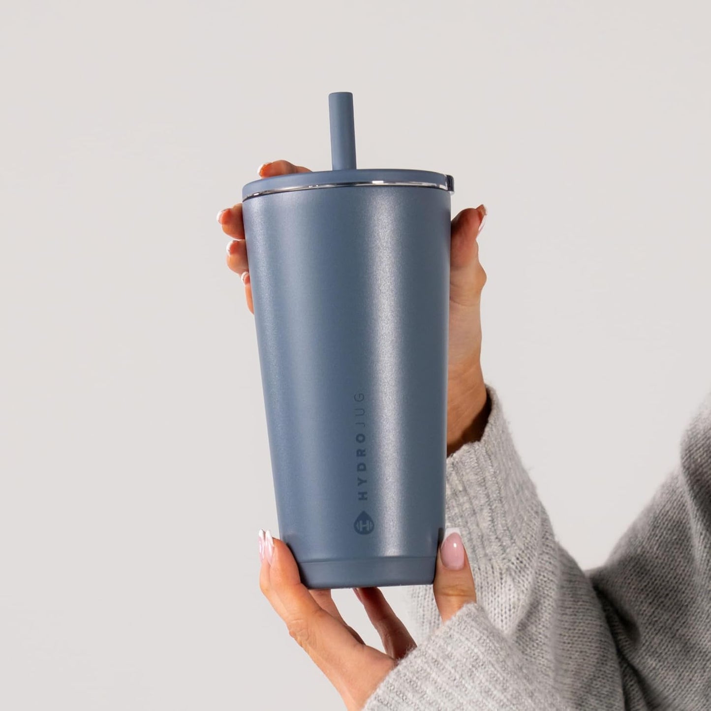 HydroJug Everyday Tumbler 20 oz – Ceramic-Lined Insulated Tumbler with Straw and Soft-Touch Lid, Cup Holder Friendly, Double-Wall Vacuum Insulation, Reusable Travel Cup – Rodeo