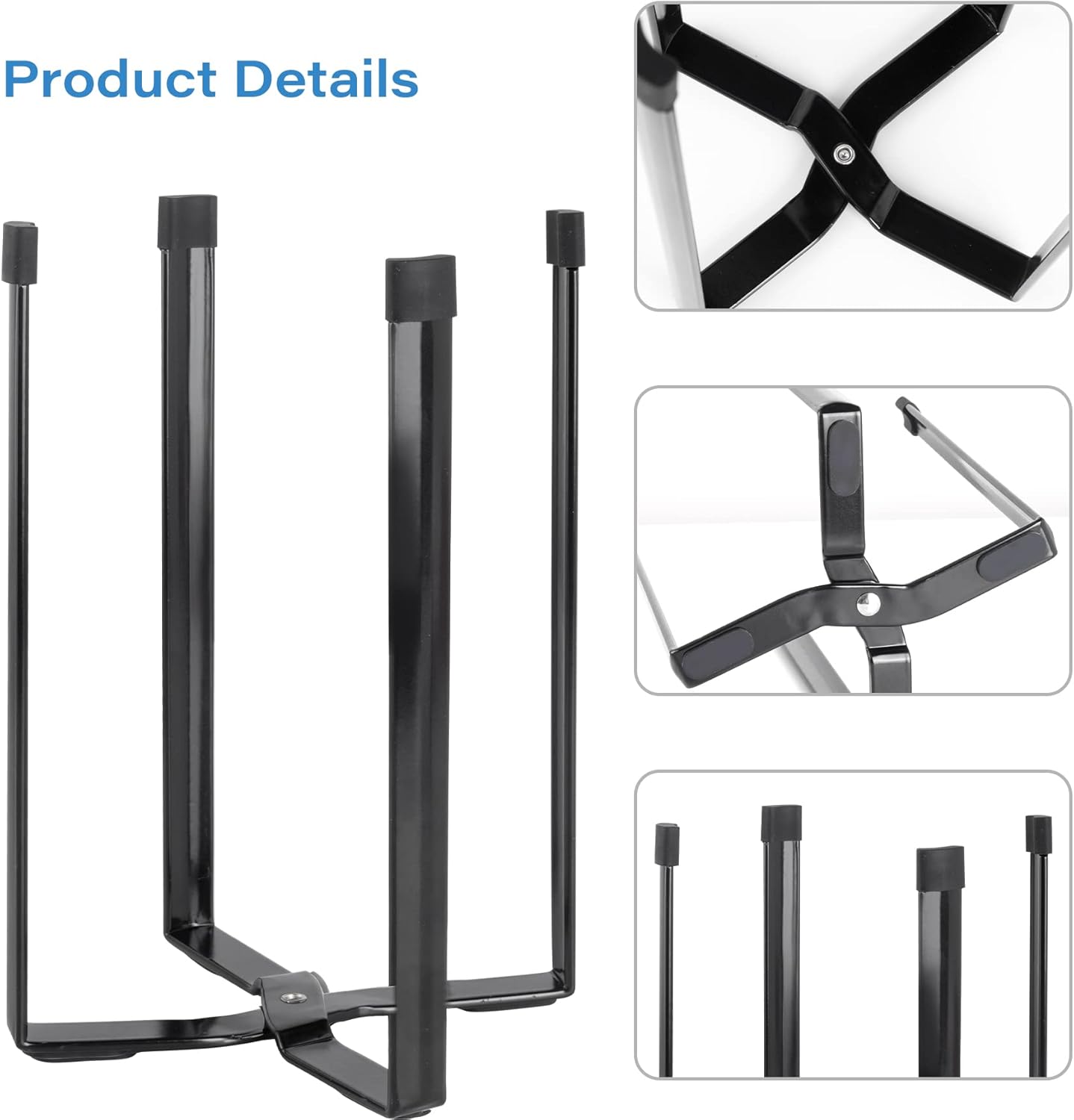 Kitchen Countertop Drying Rack for Bottles, Cups and Plastic Bags - Multifunctional Holder with Shelf and Trash Bag, White